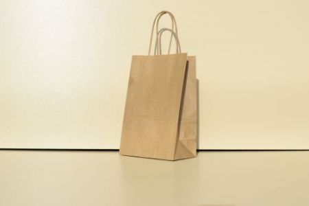 14 x 8 x 21 cm, SACOSA KRAFT CU MANER RASUCIT