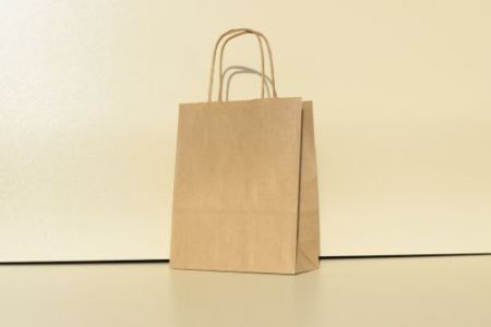 18 x 8 x 22 cm, SACOSA KRAFT CU MANER RASUCIT