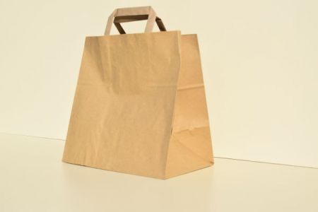28 x 17 x 29 cm PUNGA CU MANER DIN BANDA DE HARTIE