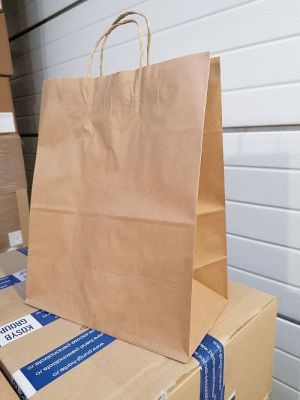 31 x 17 x 39 cm PUNGA NATUR CU MANER RASUCIT DE HARTIE