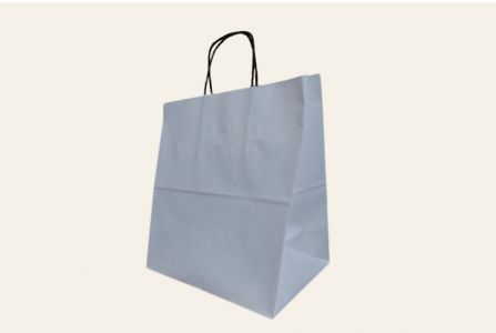 32 x 16 x 31 cm SACOSA KRAFT ALBIT CU MANER NEGRU