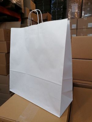 45 x 17 x 48 cm SACOSA ALBA CU MANER RASUCIT